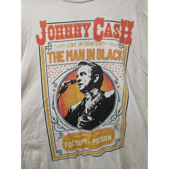 Daydreamer Tee Johnny Cash Man In Black - Butter Yellow OS NWT $88 Concert Music - Picture 5 of 8
